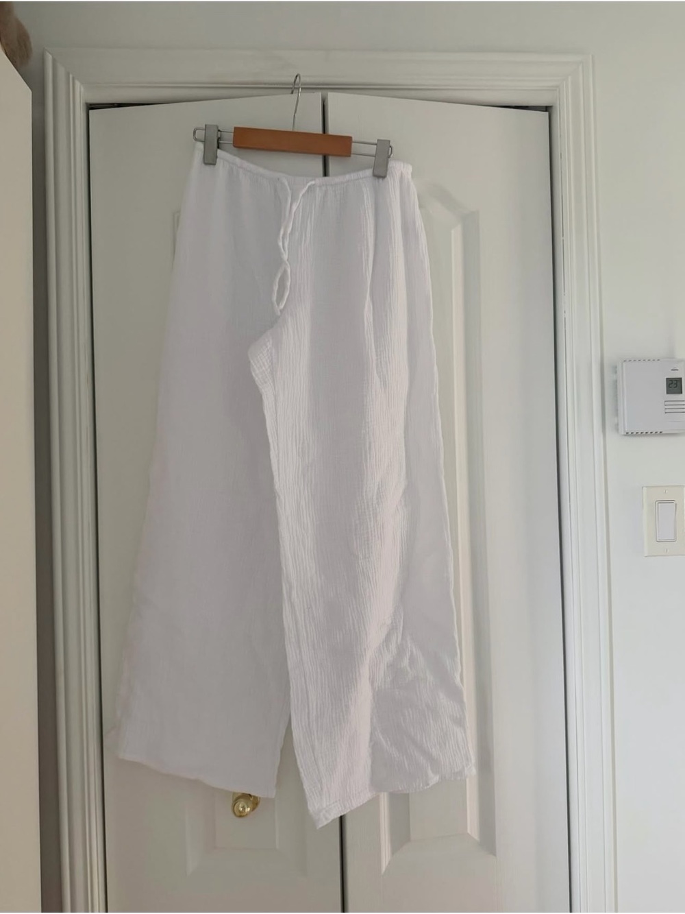 Ardene White Wide-Leg Drawstring Lounge Pants
